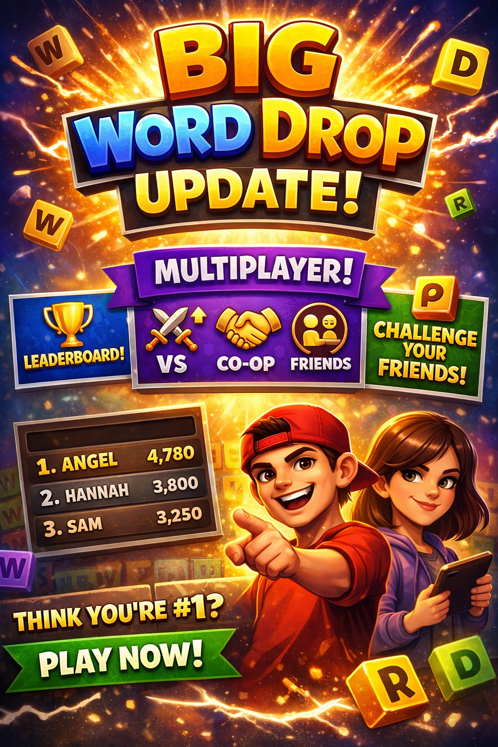 Word Drop Multiplayer Update